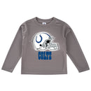 Colts Cool Grey Toddler Long Sleeve Logo Tee