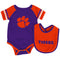 Clemson Baby Roll Out Onesie and Bib Set