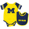 Michigan Baby Roll Out Onesie and Bib Set