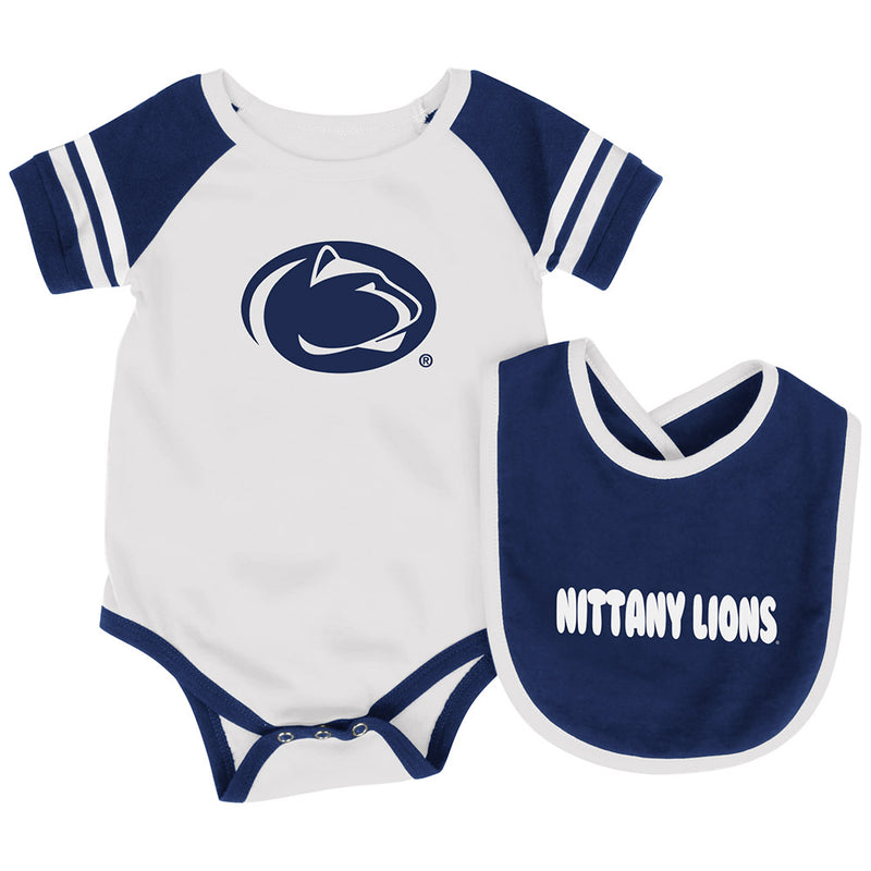 Penn State Baby Roll Out Onesie and Bib Set
