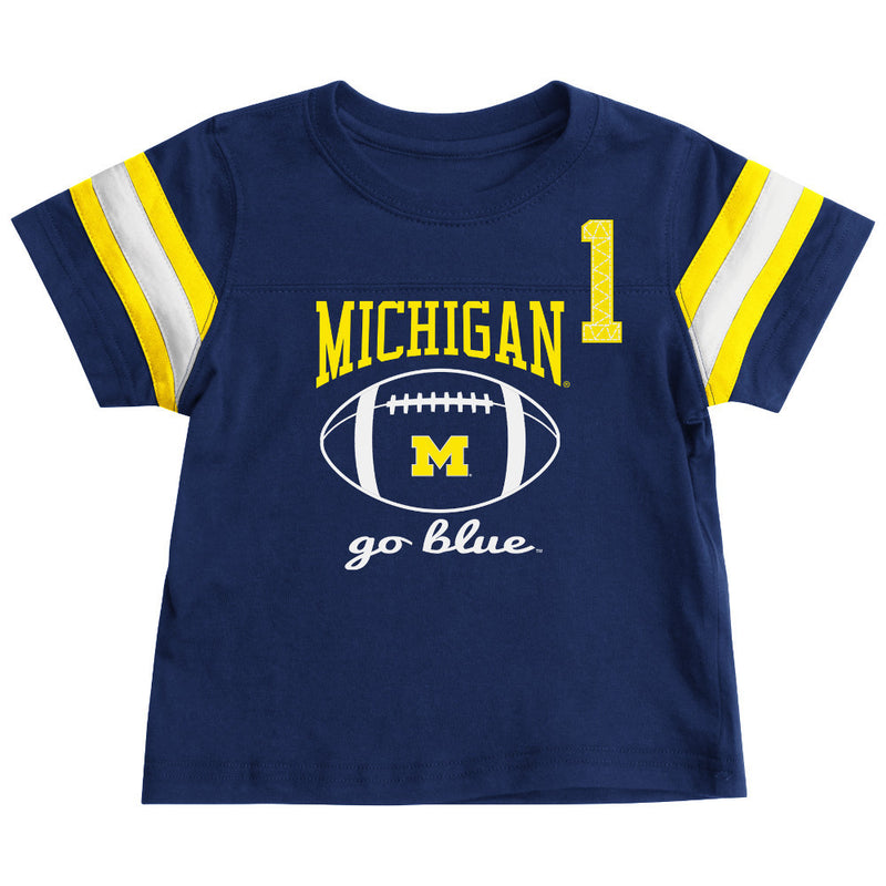 Michigan Wolverines Toddler Football Tee