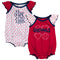 Cardinals Baby Girl Hearts Duo Bodysuit Set