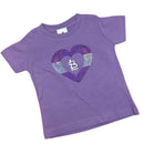 Sparkly Heart Lavender Cardinals Tee