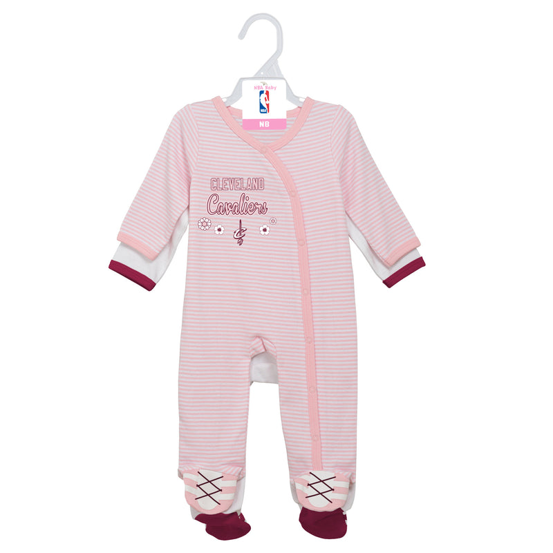 Cavaliers Girl Pink Infant Gameday Coveralls