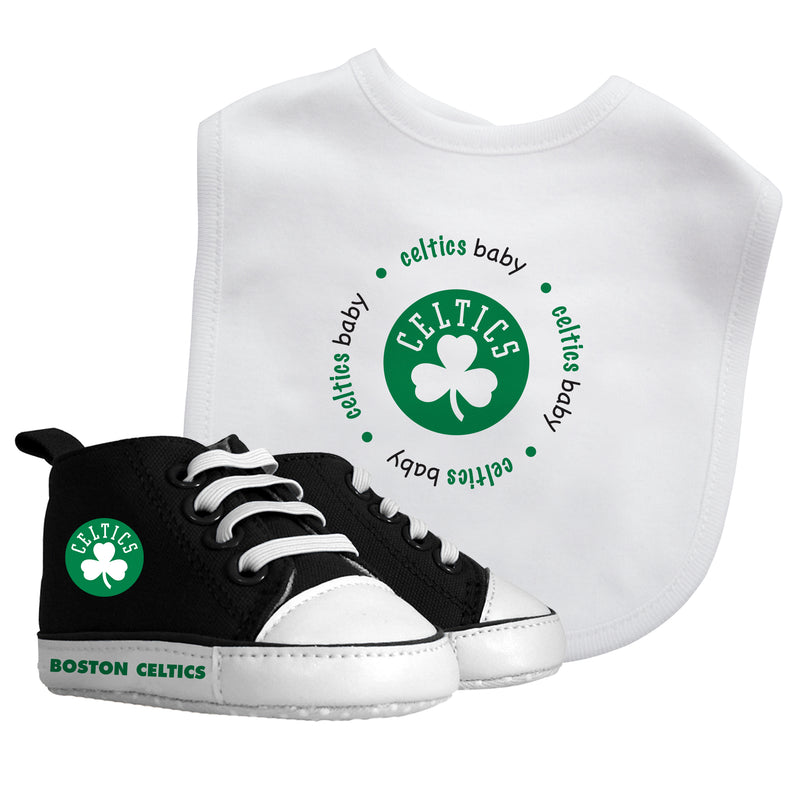 Celtics Baby Bib with Pre-Walking Shoes