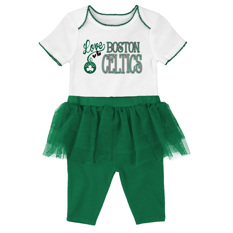 Celtics Baby Girl Creeper and Tutu Leggings