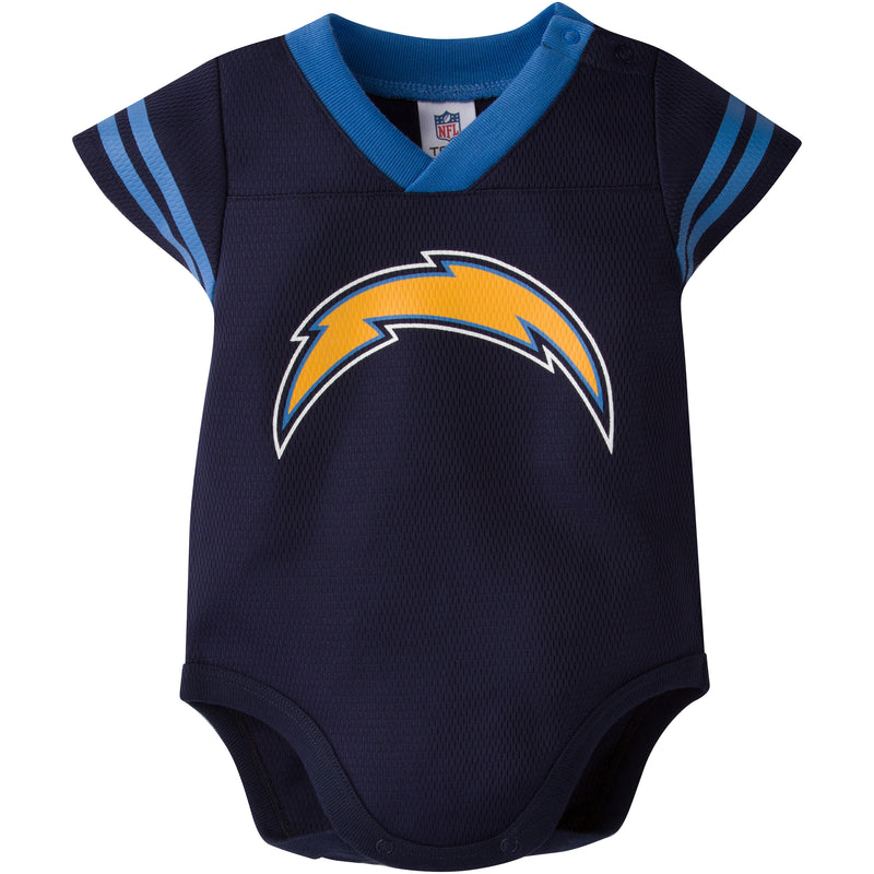 Baby Chargers Football Jersey Onesie