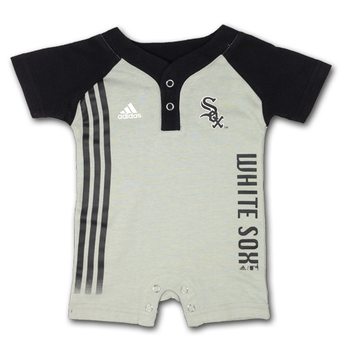 White Sox Infant Romper with Placket Collar