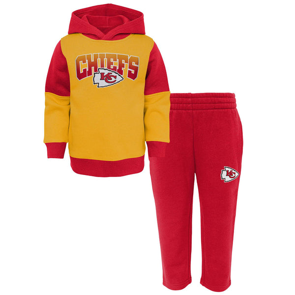 NFL Kansas City Chiefs Toddler Boys' Poly Fleece Hooded Sweatshirt - 3T