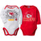 Chiefs Infant Long Sleeve Logo Onesies-2 Pack