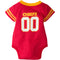 Baby Chiefs Football Jersey Onesie