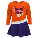 Clemson Girls Heart Jersey Dress