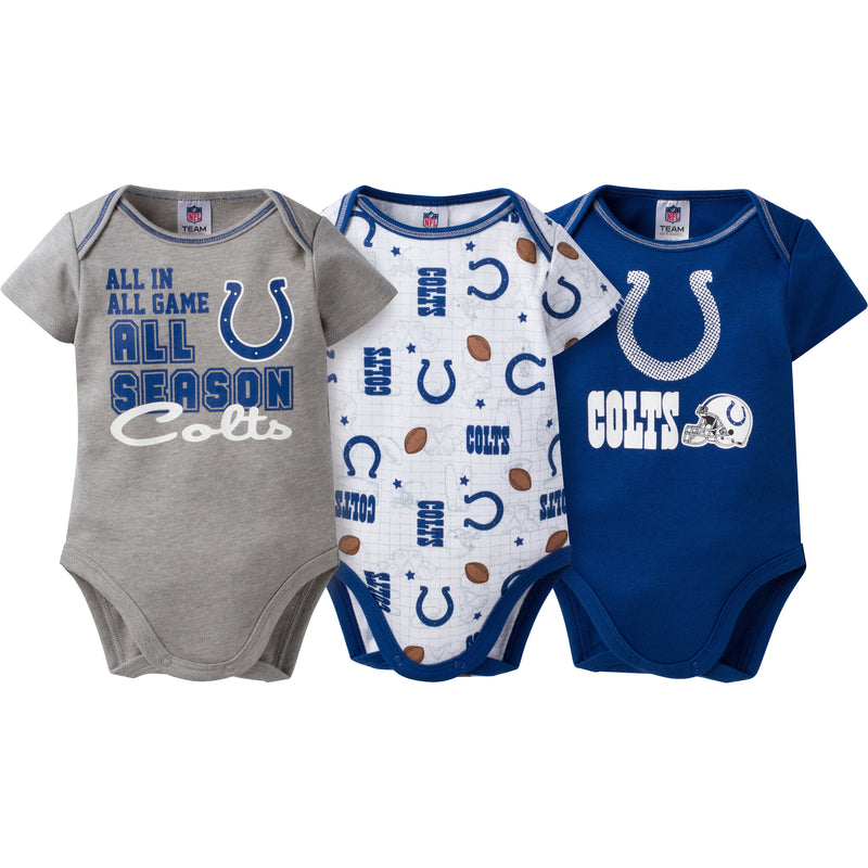 Colts Infant 3-Pack Logo Onesies