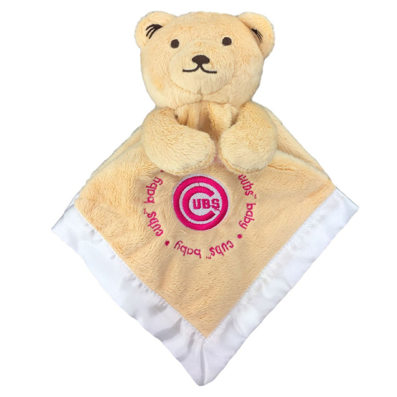 Embroidered Cubs Baby Pink Logo Security Blanket