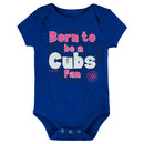 Cubs Baby Girl Body Suits - Three Pack