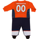 Denver Broncos Baby Footed Footysuit