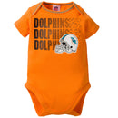 Dolphins Baby 3 Pack Short Sleeve Onesies
