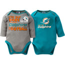 Baby Dolphins Long Sleeve Onesie Two Pack