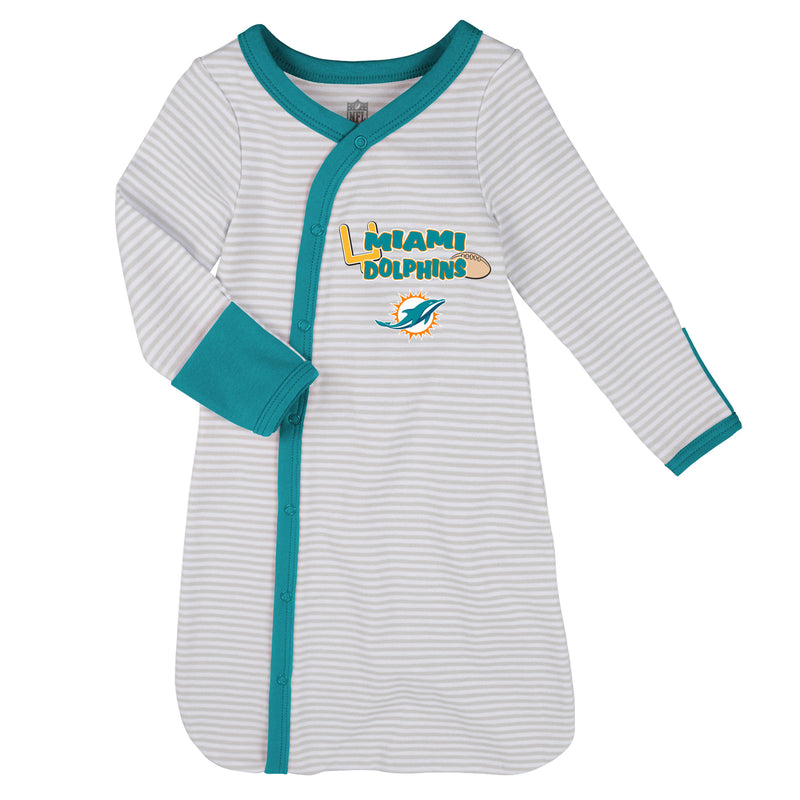 Dolphins Newborn Gown, Cap, and Booties