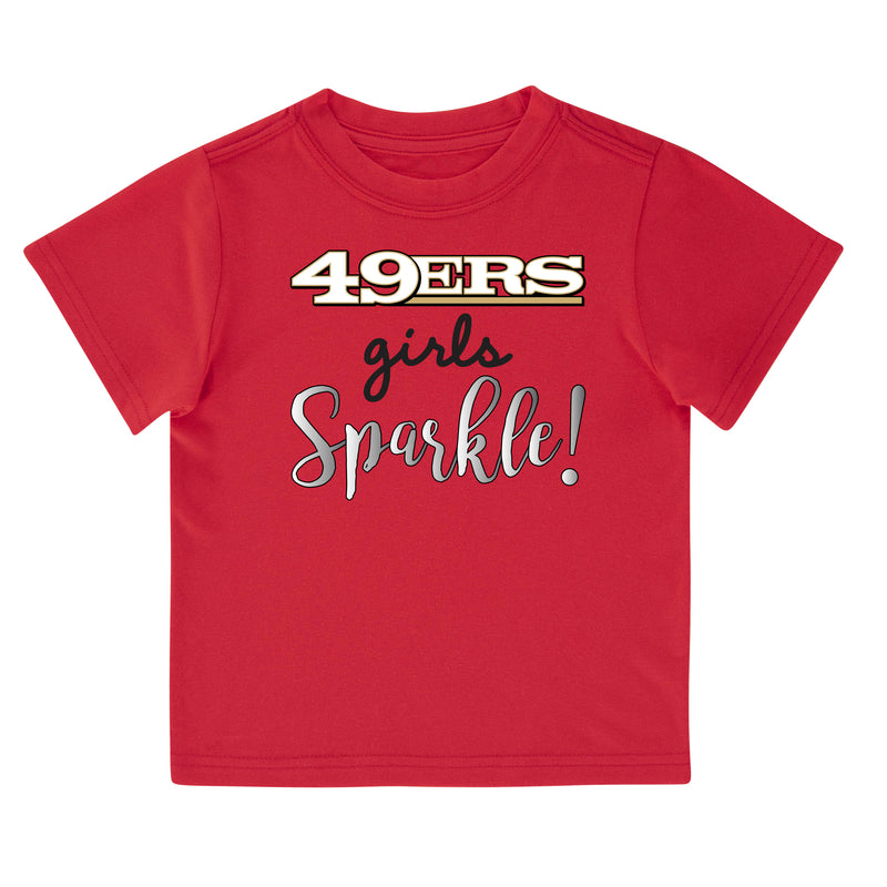 San Francisco 49ers Girls Short Sleeve Tee Shirt