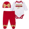 Awesome 49ers Baby Girl Bodysuit, Footed Pant & Cap Set