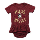 Hugs and Seminoles Kisses Baby Girl Ruffle Creeper