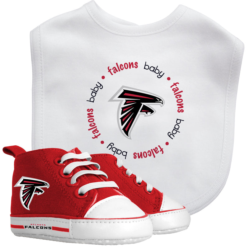 Atlanta Falcons Baby Bib with Pre-Walking Shoes