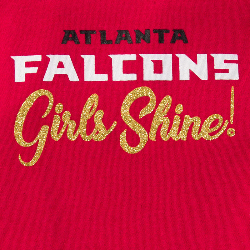 Atlanta Falcons Girls Shine 3 Pack Short Sleeved Bodysuit Set