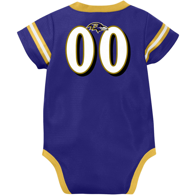 Baby Boys Ravens Short Sleeve Jersey Bodysuit