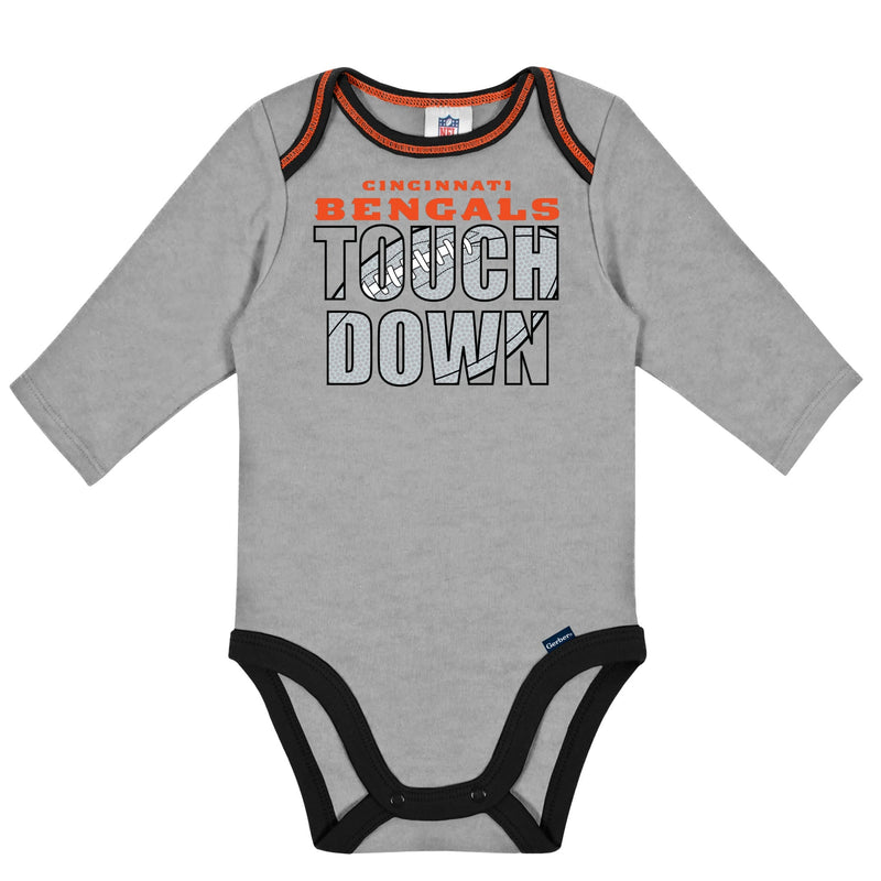 2-Pack Baby Boys Bengals Long Sleeve Bodysuits