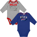 2-Pack Baby Boys Bills Long Sleeve Bodysuits