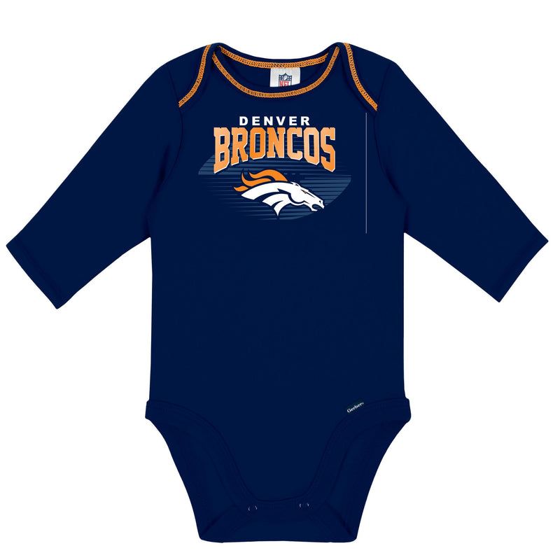 2-Pack Baby Boys Broncos Long Sleeve Bodysuits