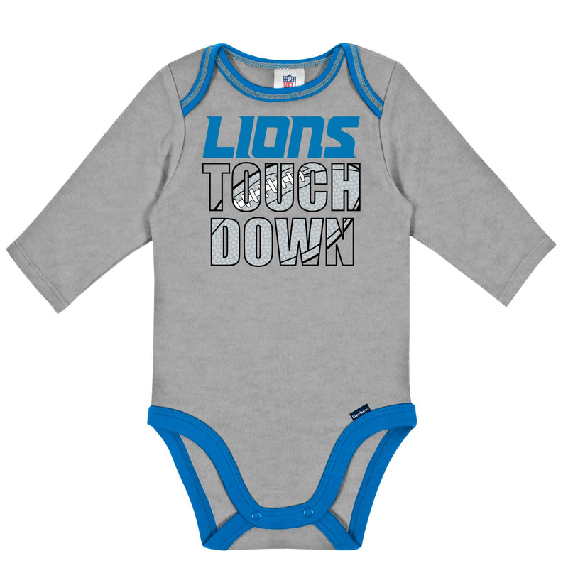 2-Pack Baby Boys Lions Long Sleeve Bodysuits