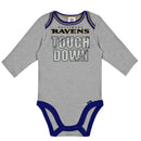 2-Pack Baby Boys Ravens Long Sleeve Bodysuits