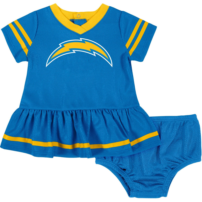 2-Piece Baby Girls Chargers Dress & Diaper Cover Set