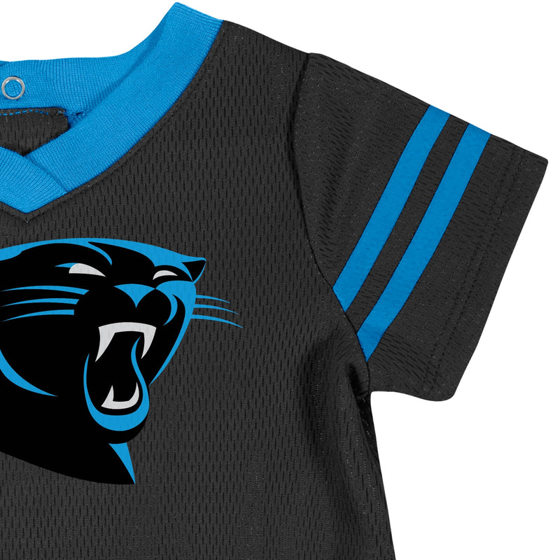 2-Piece Baby Girls Panthers Dress & Diaper Cover Set