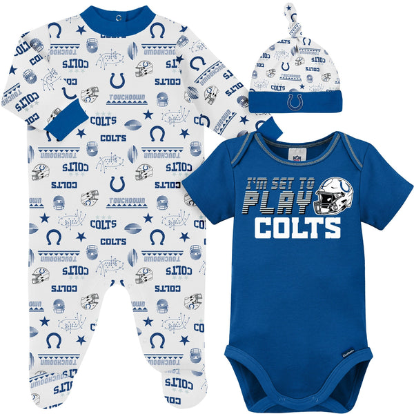 NFL 3-Pack Baby Girls Chargers Short Sleeve Bodysuits - 18mo