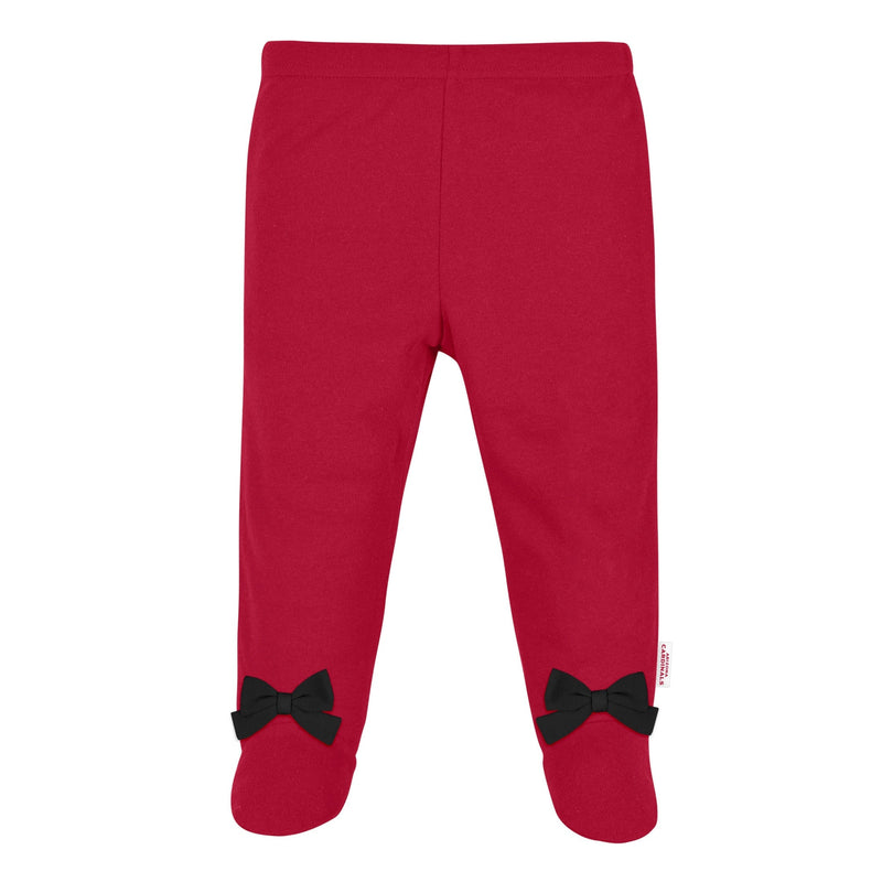 3-Piece Baby Girls Cardinals Bodysuit, Footed Pant, & Cap Set