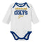 3-Piece Baby Girls Colts Bodysuit, Footed Pant, & Cap Set