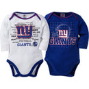 Giants Infant Long Sleeve Logo Onesies-2 Pack