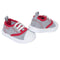 Sporty Baby Boys’ Lace Up Red and Grey Canvas Shoe