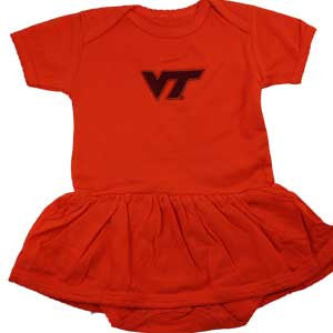 Virginia Tech Orange Skirted Dress