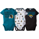 Jaguars Baby 3 Pack Short Sleeve Onesies