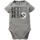 Jets Baby 3 Pack Short Sleeve Onesies
