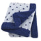 Just Born All-Star Plush Blanket in Navy and Heather Grey