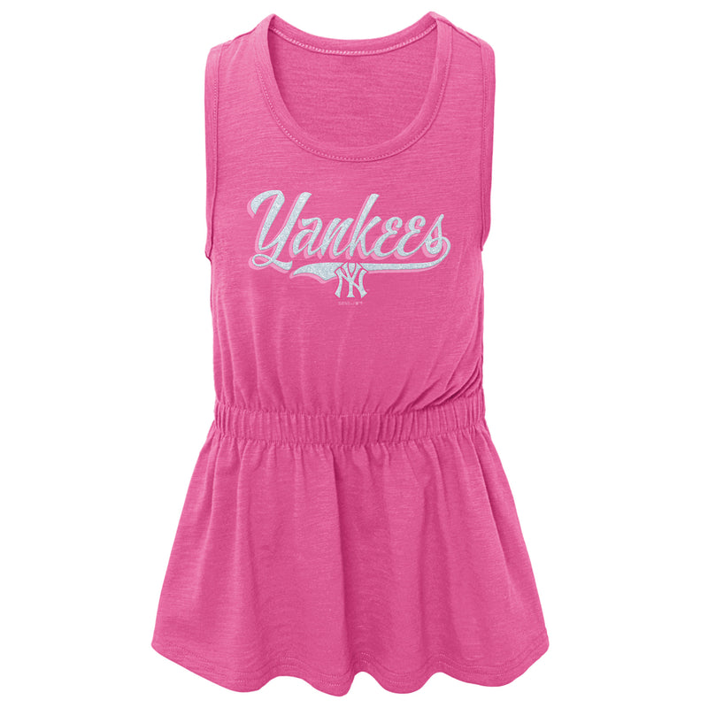 Yankees Baseball Pink Tank Dress