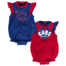 Cubs Baseball Girl Ruffled Bodysuits