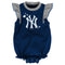 Yankees Baseball Girl Ruffled Bodysuits