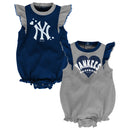 Yankees Baseball Girl Ruffled Bodysuits