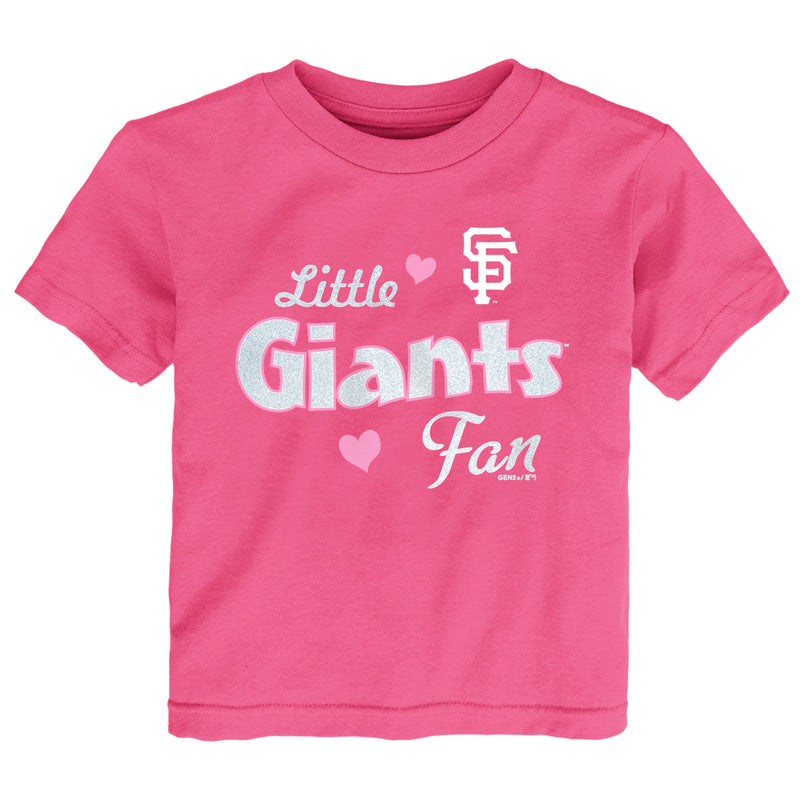 Pink Little Giants Baseball Fan Tee